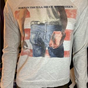 Bruce Springsteen Born in the USA Men's Long Sleeve Shirt - Gray
